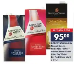 President Liquor Robertson Winery Natural Sweet Red / Natural Sweet Rosé / Golden Nectar offer