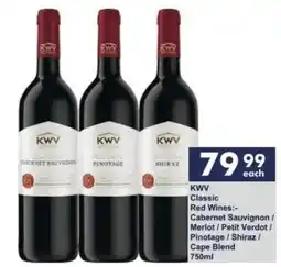 President Liquor KWV Classic Red Wines offer