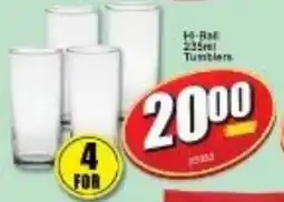 A5 Cash & Carry Hi-Ball Tumblers offer