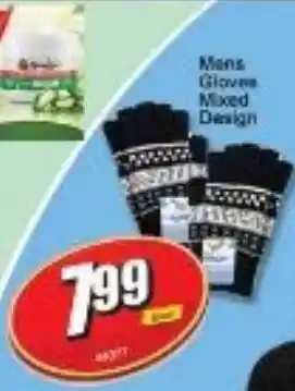 Mens Gloves Mixed Design