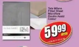 A5 Cash & Carry Tela Milano Fitted Sheet Microfibre Double Assorted offer