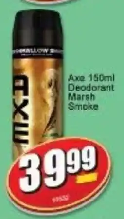 A5 Cash & Carry Axe Deodorant Marsh Smoke offer