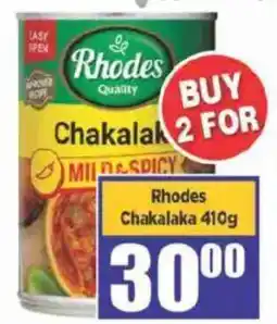 Big Save Rhodes Chakalaka offer