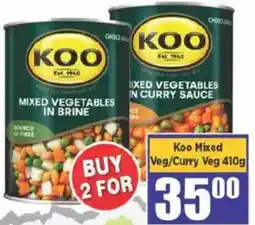 Big Save Koo Mixed Veg/Curry Veg offer
