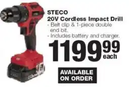 Build It STECO 20V Cordless Impact Drill offer
