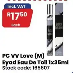Africa Cash and Carry PC VV Love (M) Eyad Eau De Toil offer