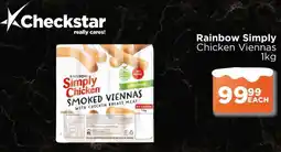 Check Star Rainbow Simply Chicken Smoked Viennas offer