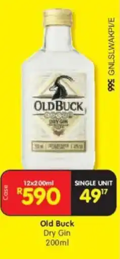 Shoprite Old Buck Dry Gin offer