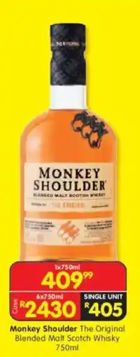 Shoprite Monkey Shoulder The Original Blended Malt Scotch Whisky offer