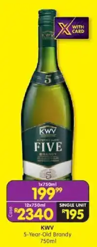 Shoprite KWV 5-Year-Old Brandy offer