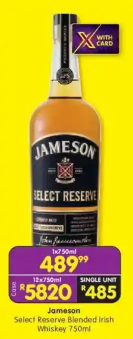 Jameson Select Reserve Blended Irish Whiskey