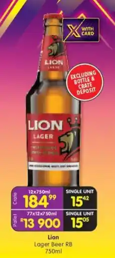 Shoprite Lion Lager Beer RB offer