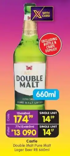 Shoprite Castle Double Malt Pure Malt Lager Beer offer
