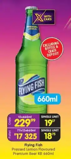 Shoprite Flying Fish Pressed Lemon Flavoured Premium Beer offer