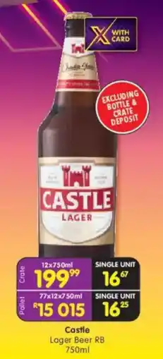 Shoprite Castle Lager Beer RB offer