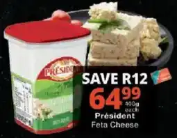 Checkers Président Feta Cheese offer