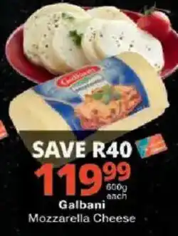 Checkers Galbani Mozzarella Cheese offer