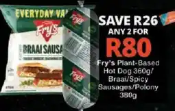 Checkers Fry's Plant-Based Hot Dog offer