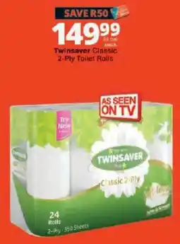 Checkers Twinsaver Classic 2-Ply Toilet Rolls offer