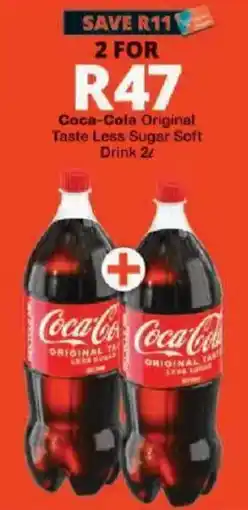 Checkers Coca-Cola Original Taste Less Sugar Soft Drink offer