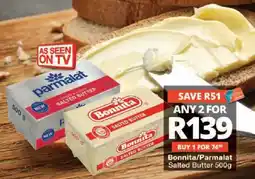 Checkers Bonnita/Parmalat Salted Butter offer