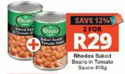 Checkers Rhodes Baked Beans in Tomato Sauce offer