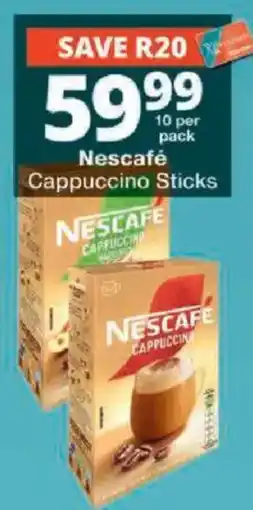 Checkers Nescafe Cappuccino Sticks offer