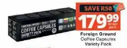 Checkers Foreign Ground Coffee Capsules Variety Pack offer