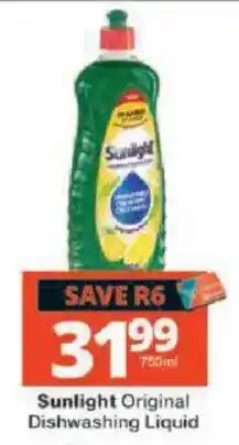 Checkers Sunlight Original Dishwashing Liquid offer