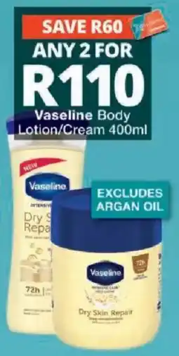 Checkers Vaseline Body Lotion/Cream offer