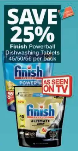 Checkers Finish Powerball Dishwashing Tablets offer