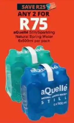 Checkers aQuellé Still/Sparkling Natural Spring Water offer