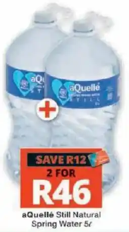 Checkers aQuelle Still Natural Spring Water offer