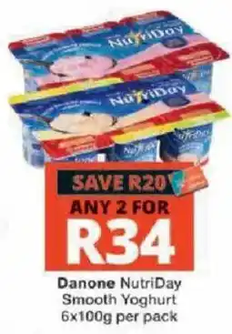 Checkers Danone NutriDay Smooth Yoghurt offer