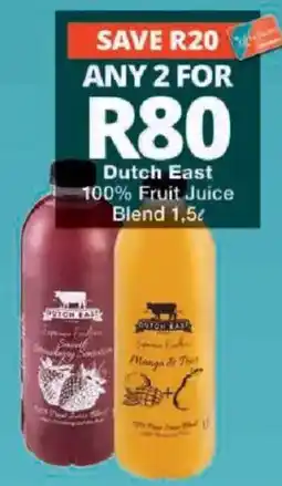 Checkers Dutch East 100% Fruit Juice Blend offer