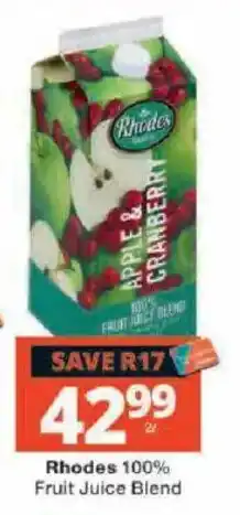 Checkers Rhodes 100% Fruit Juice Blend offer