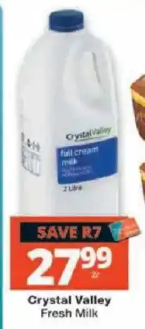 Checkers Crystal Valley Fresh Milk offer