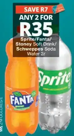 Checkers Sprite/Fanta/Stoney Soft Drink/Schweppes Soda Water offer