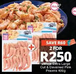 Checkers uMoja Extra Large Cut & Deveined Pink Prawns offer