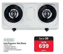 Makro CADAC Low Pressure Gas Stove offer