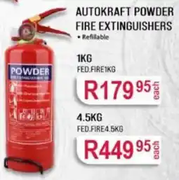 AutoZone Autokraft Powder Fire Extinguishers offer