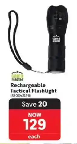 Makro Camp Master Rechargeable Tactical Flashlight offer