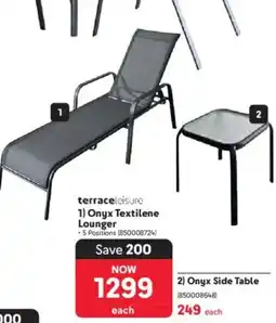 Makro Onyx Textilene Lounger offer