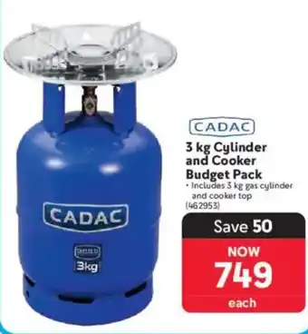 CADAC 3 kg Cylinder and Cooker Budget Pack