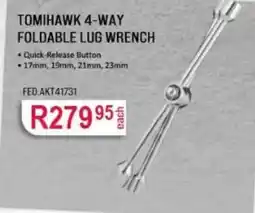 AutoZone TOMIHAWK 4-WAY FOLDABLE LUG WRENCH offer