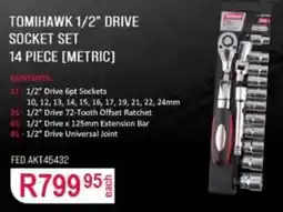 AutoZone TOMIHAWK 1/2" DRIVE SOCKET SET offer