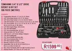 AutoZone Tomihawk 1/4" & 1/2" drive socket & bit set offer
