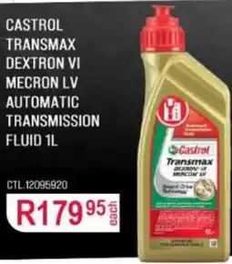 AutoZone Castrol Transmax Dextron VI Mecron LV Automatic Transmission Fluid offer