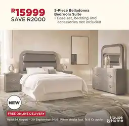 House & Home 5-Piece Belladonna Bedroom Suite offer