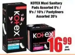 Boxer Kotex Maxi Sanitary Pads Assorted offer